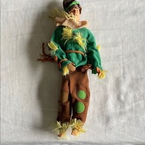 Green and Brown Kids Doll scarecrow from the Wizard of Oz Vintage
